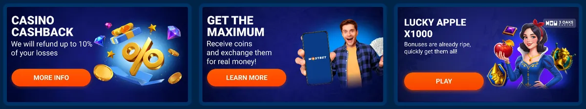 Wpłaty w Mostbet Casino